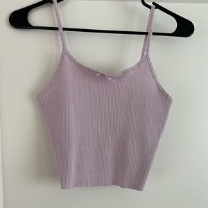 PacSun Lavender Bow Cropped Tank